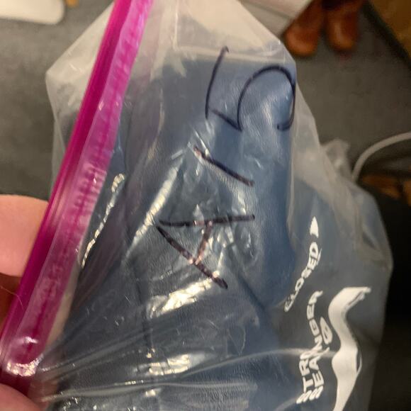 NWT Genuine Leather Blazer Navy Blue Y2K Minimalist 90s Goth Grunge Whimsigoth - Picture 8 of 8